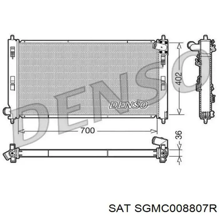 Радиатор SGMC008807R SAT