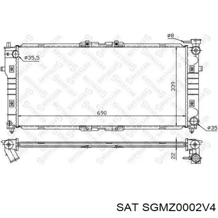 Радиатор SGMZ0002V4 SAT