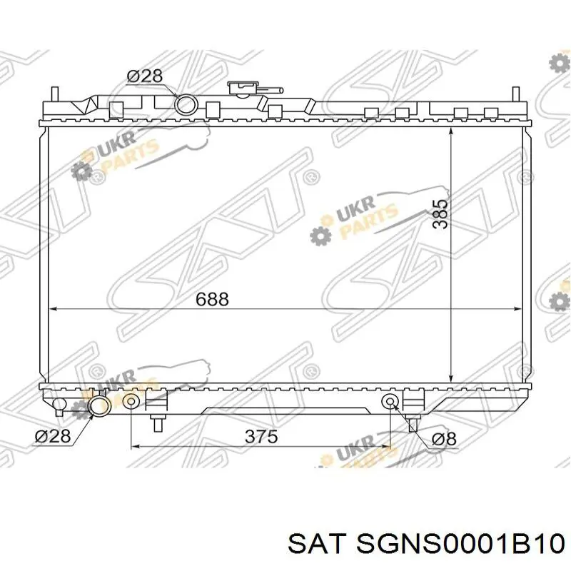 Радиатор SGNS0001B10 SAT