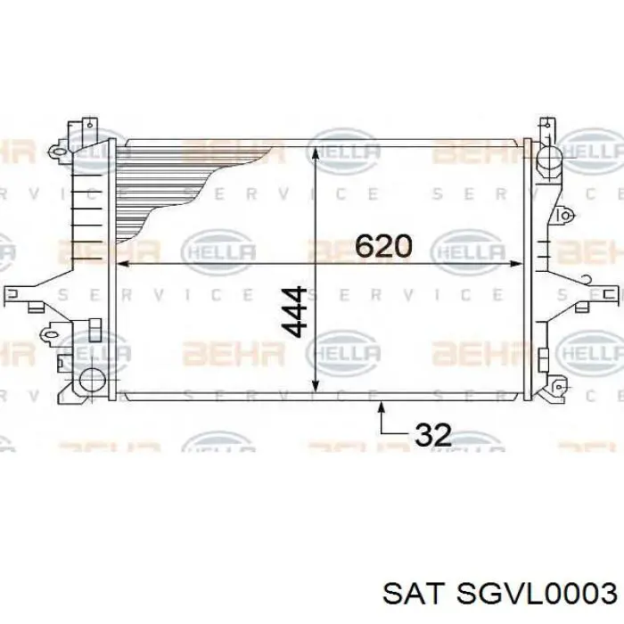 Радиатор 36002407 Volvo