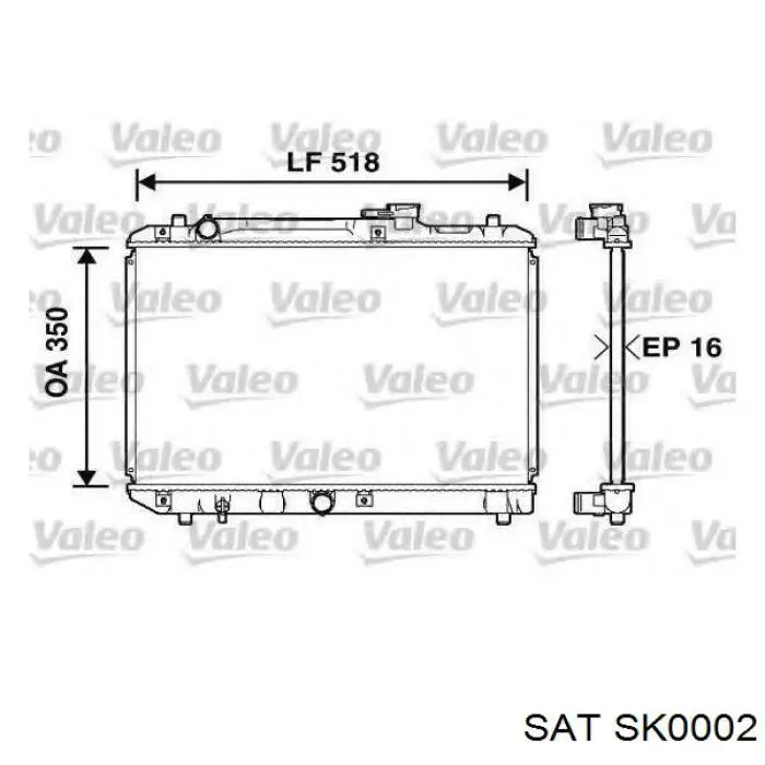 Радиатор SK0002 SAT