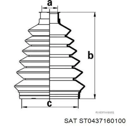 Купить ST0437160100 SAT Крестовина карданного вала заднего