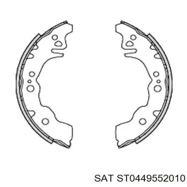 Задние барабанные колодки ST0449552010 SAT