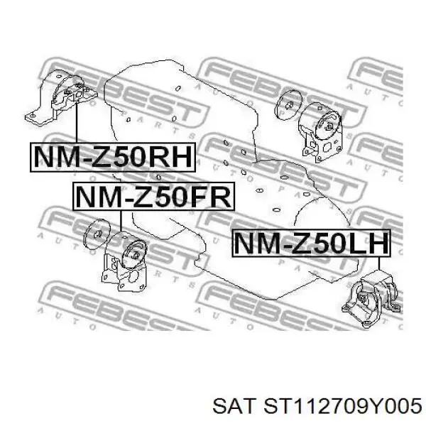 Передняя опора двигателя ST112709Y005 SAT