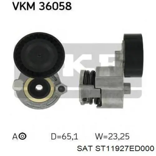 Натяжной ролик SAT ST11927ED000 цена, от 23.64 USD