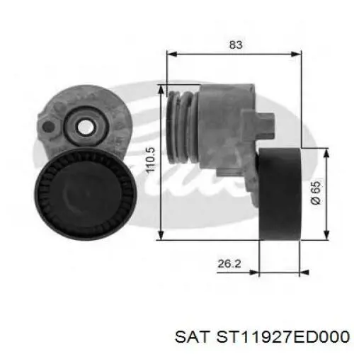 ST11927ED000 SAT Ролик натяжителя ремня агрегатов
