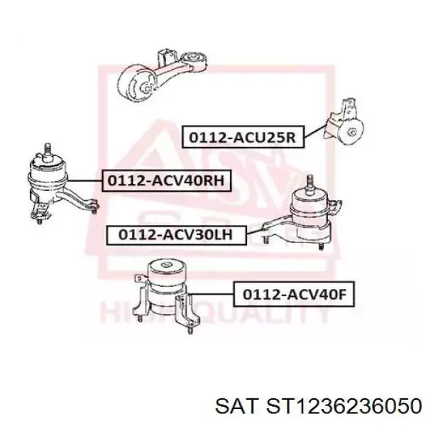 Подушка двигателя SAT ST1236236050 цена, от 50.31 USD