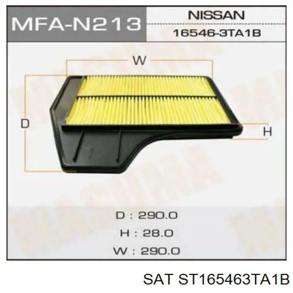 ST165463TA1B SAT filtro de ar