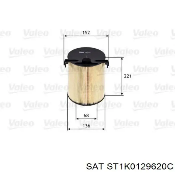 Воздушный фильтр ST1K0129620C SAT