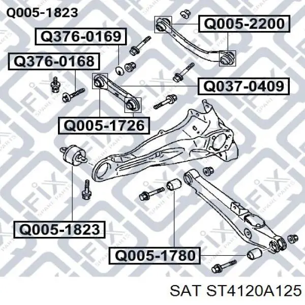 ST4120A125 SAT bloco silencioso dianteiro de braço oscilante traseiro longitudinal