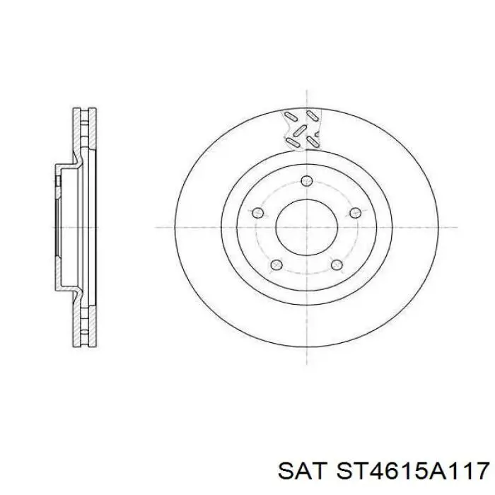 ST4615A117 SAT диск тормозной передний