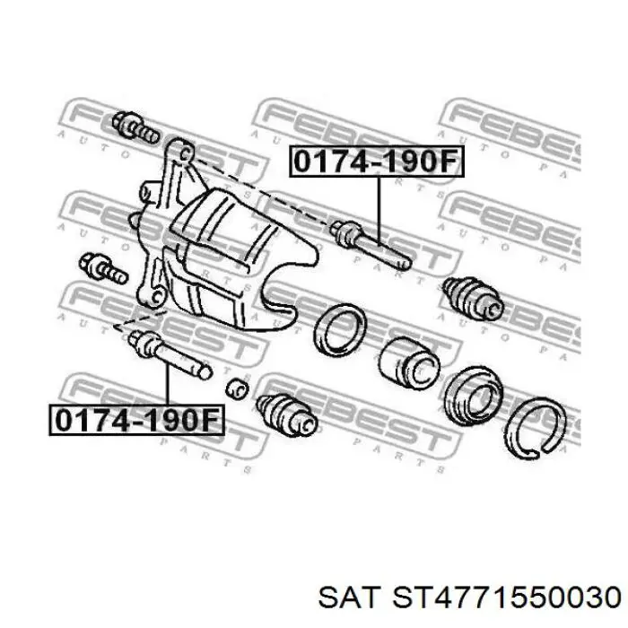 Направляющая суппорта переднего верхняя ST4771550030 SAT