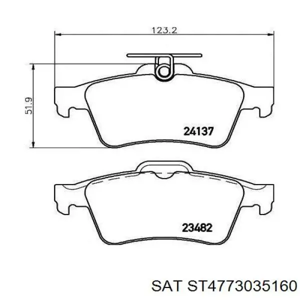 Суппорт тормозной передний правый 4773035411 Toyota