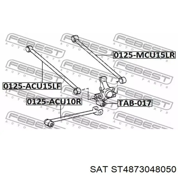 Тяга поперечная задней подвески ST4873048050 SAT