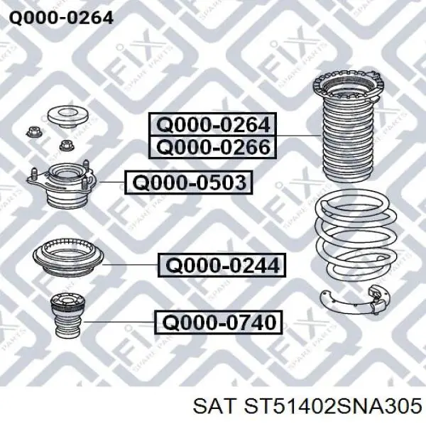 Пыльник амортизатора переднего ST51402SNA305 SAT