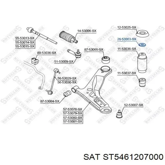ST5461207000 SAT подшипник опорный амортизатора переднего