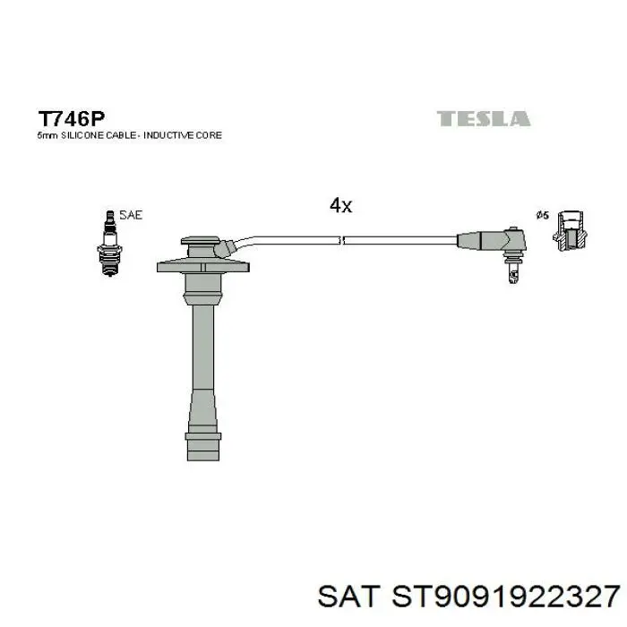 Высоковольтные провода ST9091922327 SAT