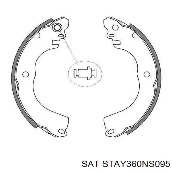 Задние барабанные колодки STAY360NS095 SAT