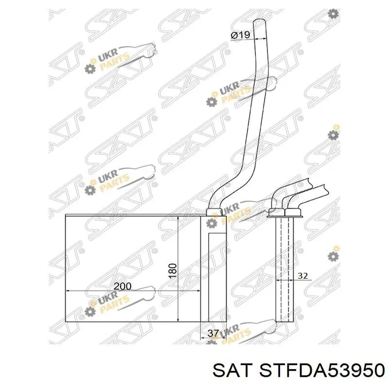 Радиатор печки STFDA53950 SAT