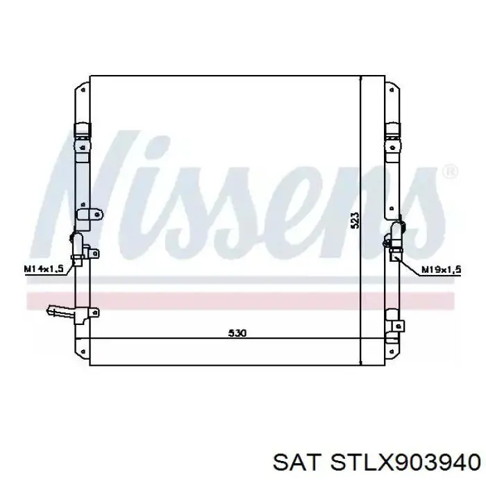 Радиатор кондиционера STLX903940 SAT