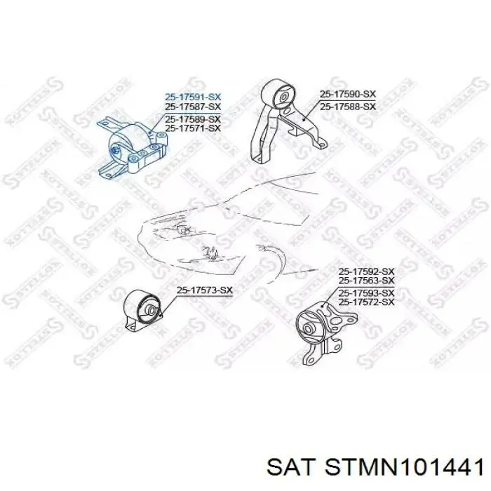 Правая подушка двигателя STMN101441 SAT