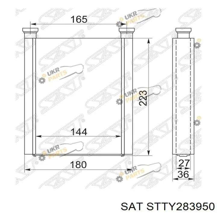 STTY283950 SAT Радиатор отопителя салона