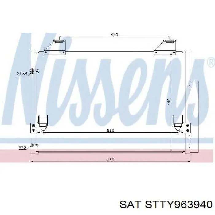 Радиатор кондиционера STTY963940 SAT