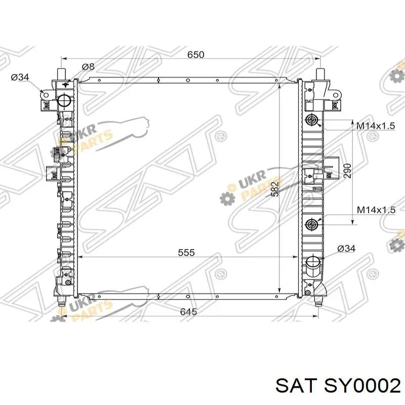 Радиатор SY0002 SAT