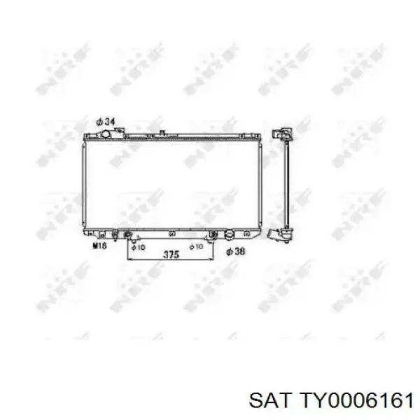 Радиатор TY0006161 SAT