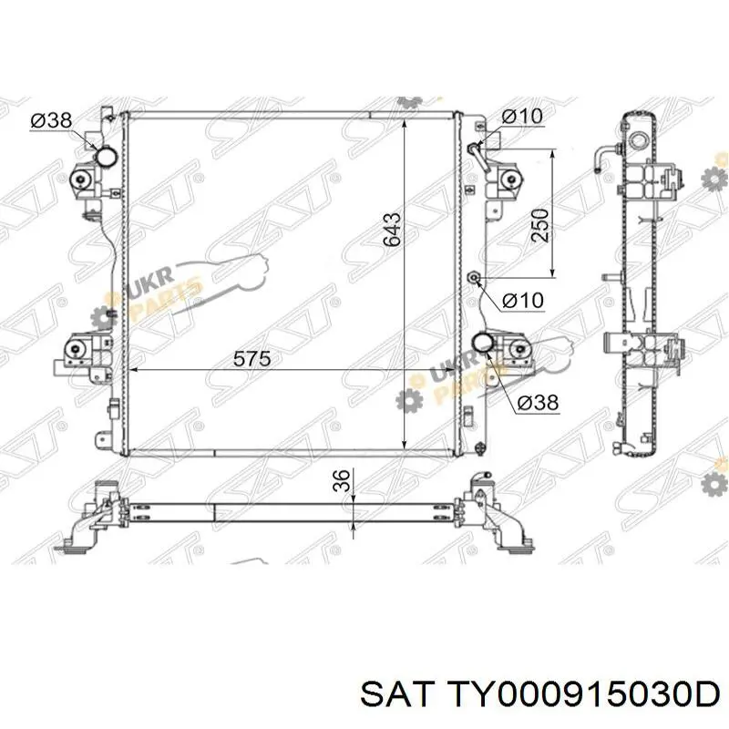 Радиатор TY000915030D SAT