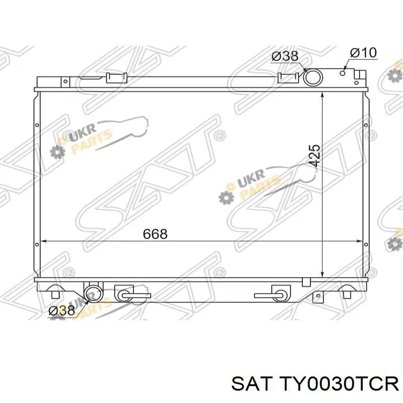 Радиатор 1640076170 Toyota