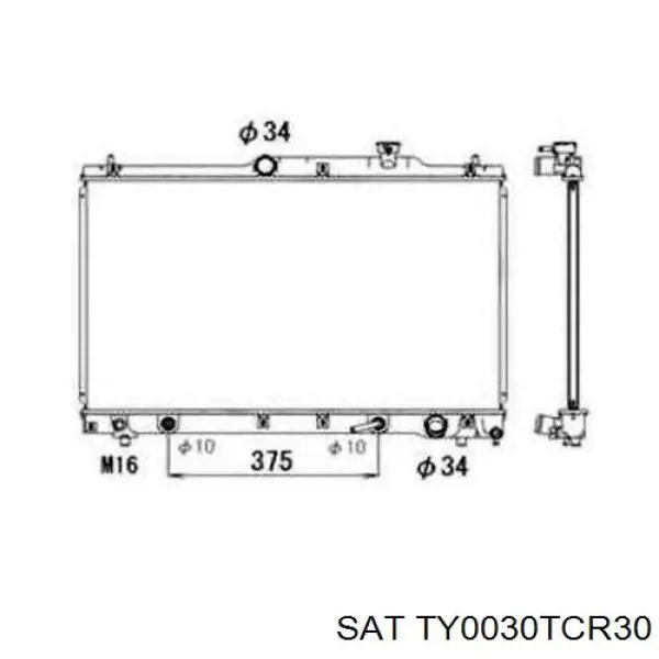 Радиатор TY0030TCR30 SAT