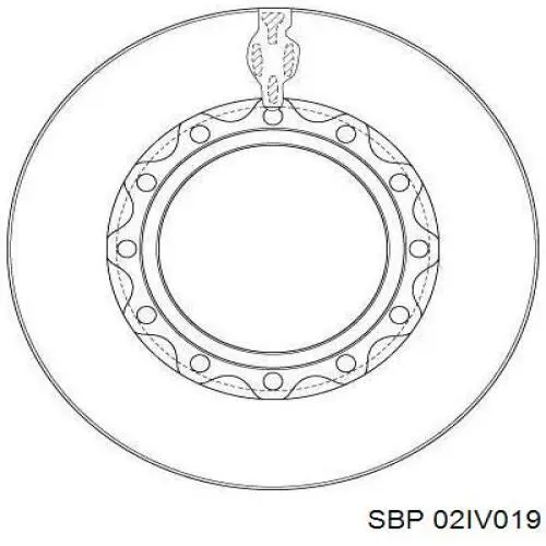 Купить 02IV019 SBP Диск тормозной задний