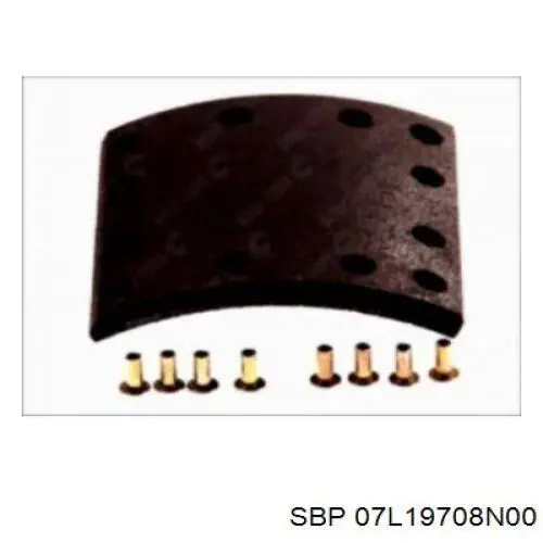 Купить 07L19708N00 SBP Задние барабанные тормозные колодки