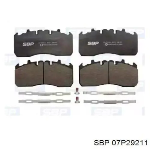 Колодки тормозные задние дисковые SBP 07P29211