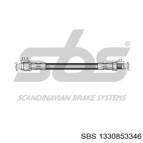 Задний тормозной шланг 1330853346 SBS