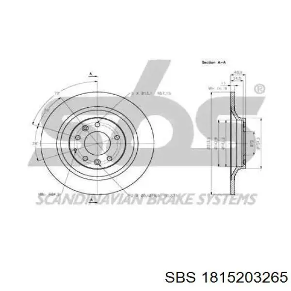 1815203265 SBS диск тормозной задний
