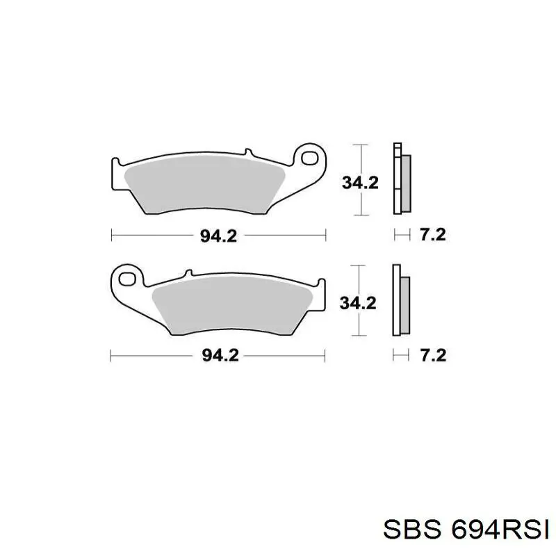 Передние тормозные колодки 694RSI SBS