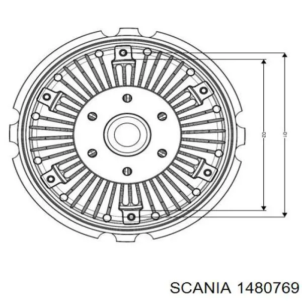 Вискозная муфта Scania 1480769 цена, от 194.42 USD