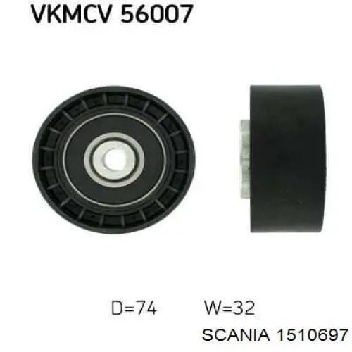 Купить 1510697 Scania Паразитный ролик