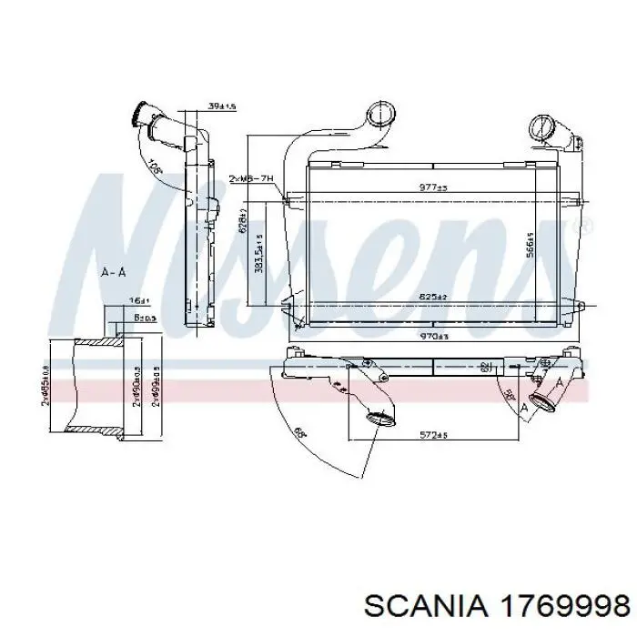 Интеркулер 1769998 Scania