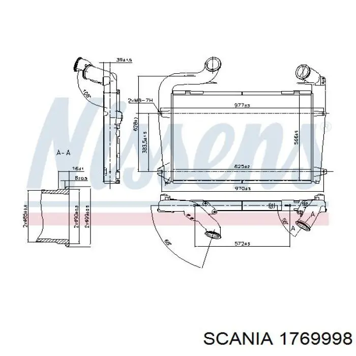 1769998 Scania Охладитель наддувочного воздуха