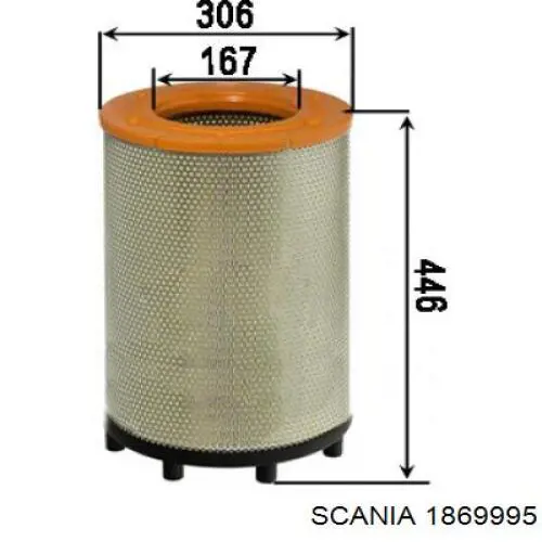 1869995 Scania воздушный фильтр