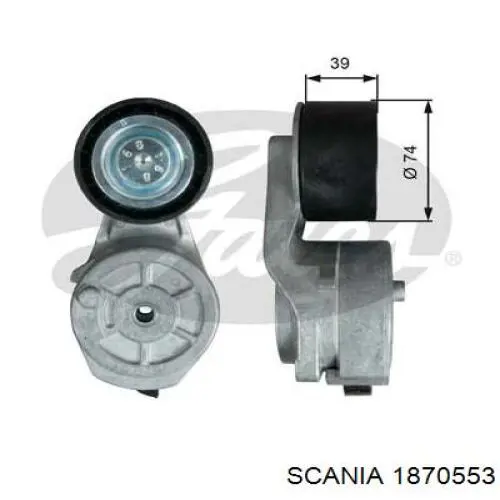 Купить 1870553 Scania Натяжитель приводного ремня