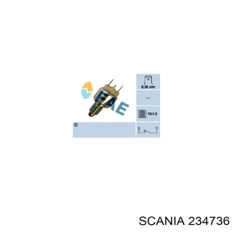 Датчик включения стопсигнала 234736 Scania