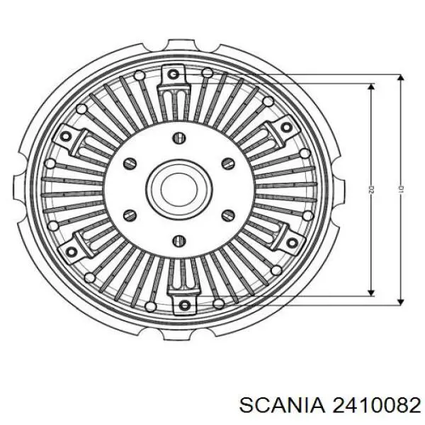 Вентилятор (крыльчатка) радиатора охлаждения Scania 2410082