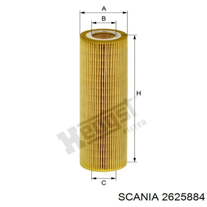 Масляный фильтр 2625884 Scania