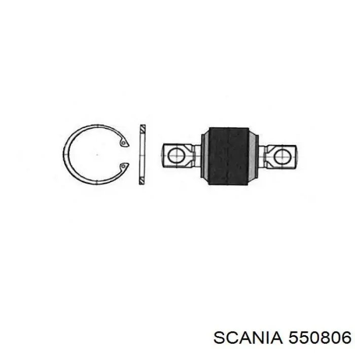 Сайлентблок реактивной тяги задний 550806 Scania