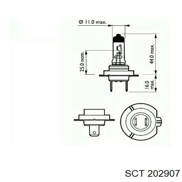 Лампочка галогенная 202907 SCT