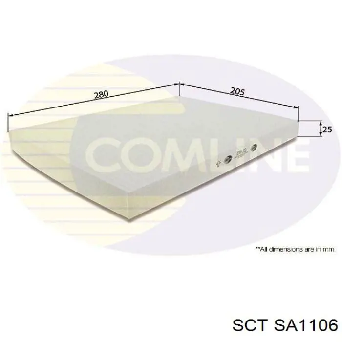 Воздушный фильтр салона SCT SA1106
